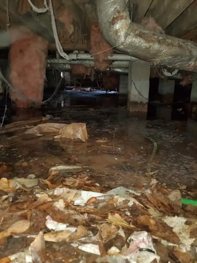 Crawl space flood assessment for Commercial Water Damage Restoration in Evans