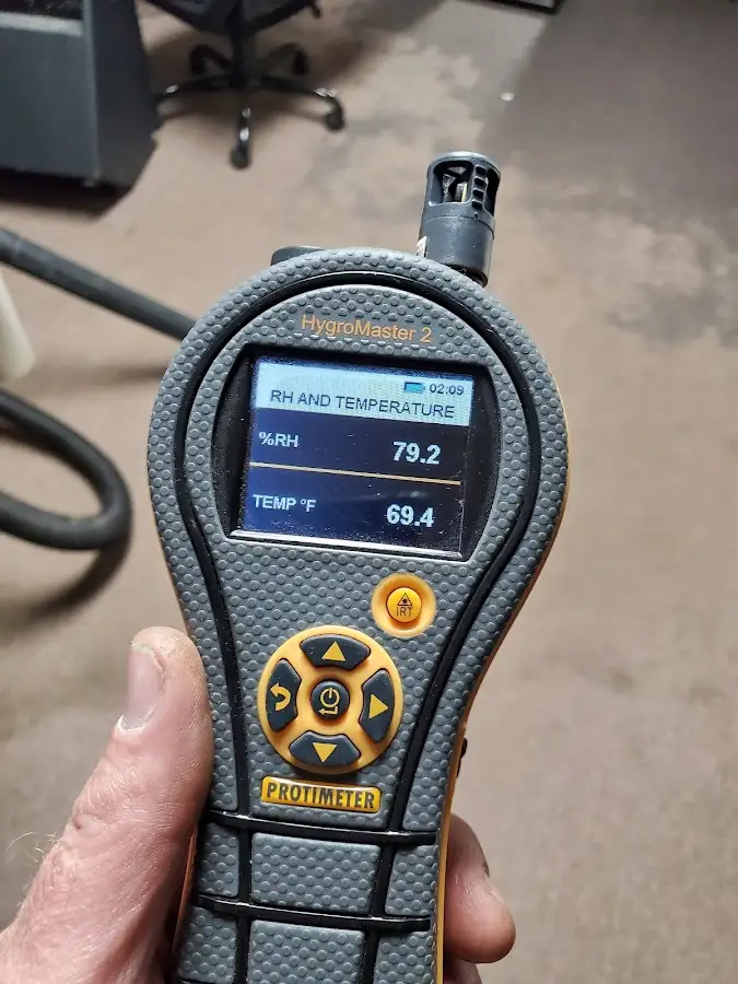 Moisture meter humidity assessment for Fire & Smoke Damage Restoration in Evans